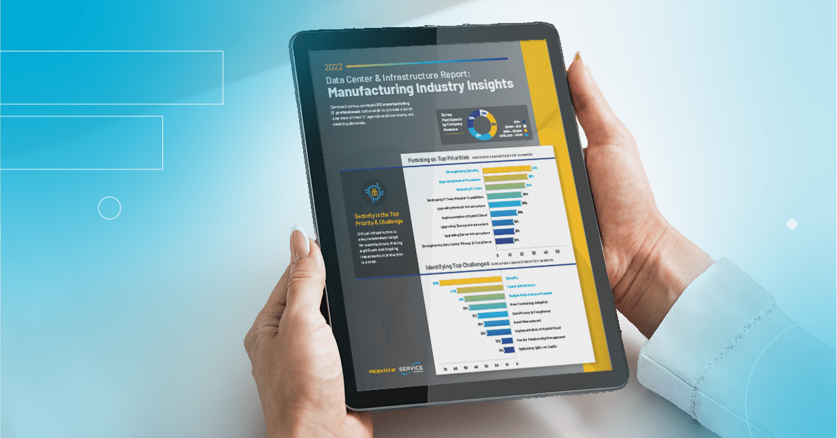 2022 Data Center & Infrastructure Report on iPad close-up | Service Express
