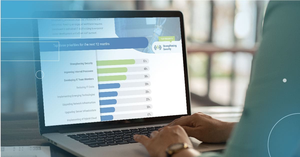 2022 Data Center & Infrastructure Report on laptop close-up | Service Express