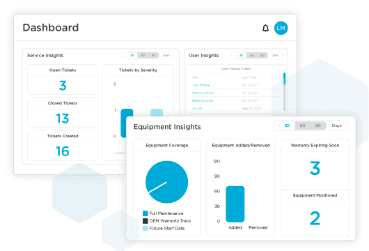 An image of screenshots of the ExpressConnect portal
