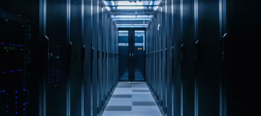 hypercoverged infrastructure data center hallway