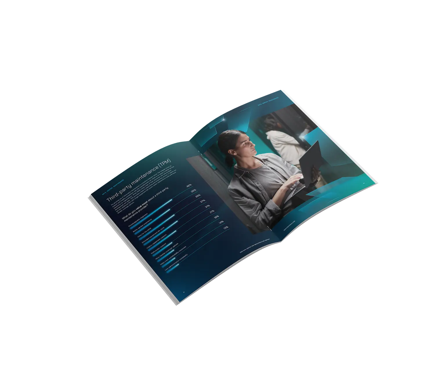 DC&I Report 2025 page spread booklet foreground