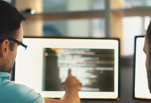 Blurry Finger Pointing at Computer Screen