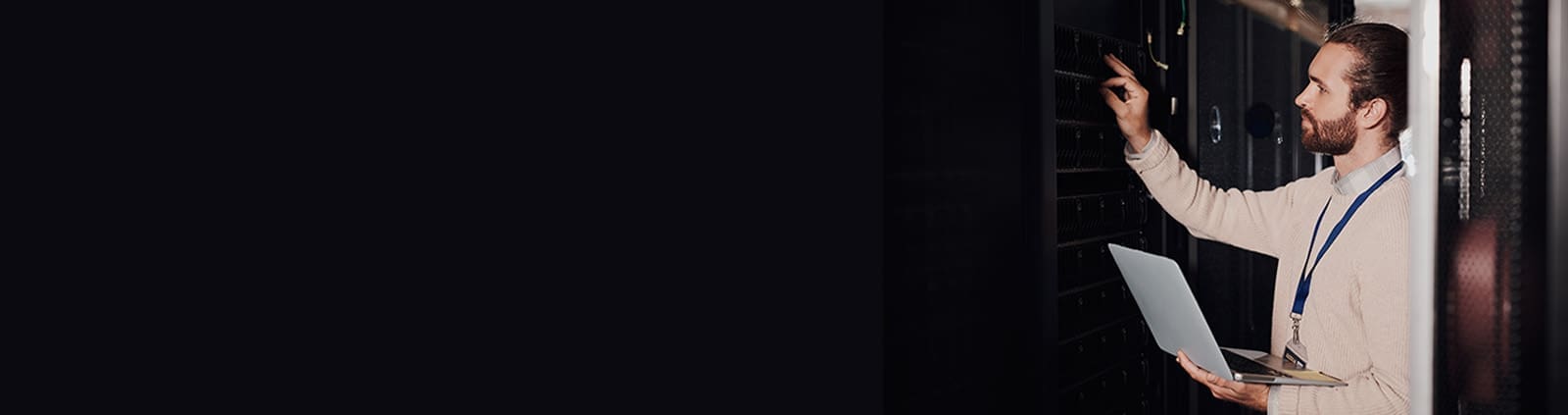 Engineer Evaluating Server