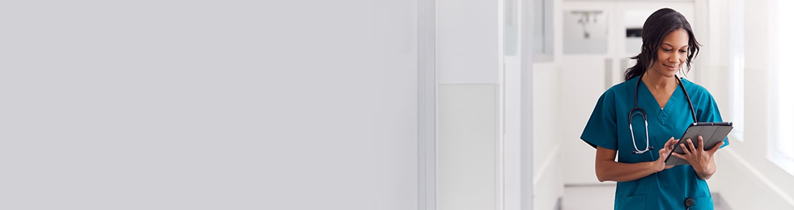 Healthcare Professional on iPad