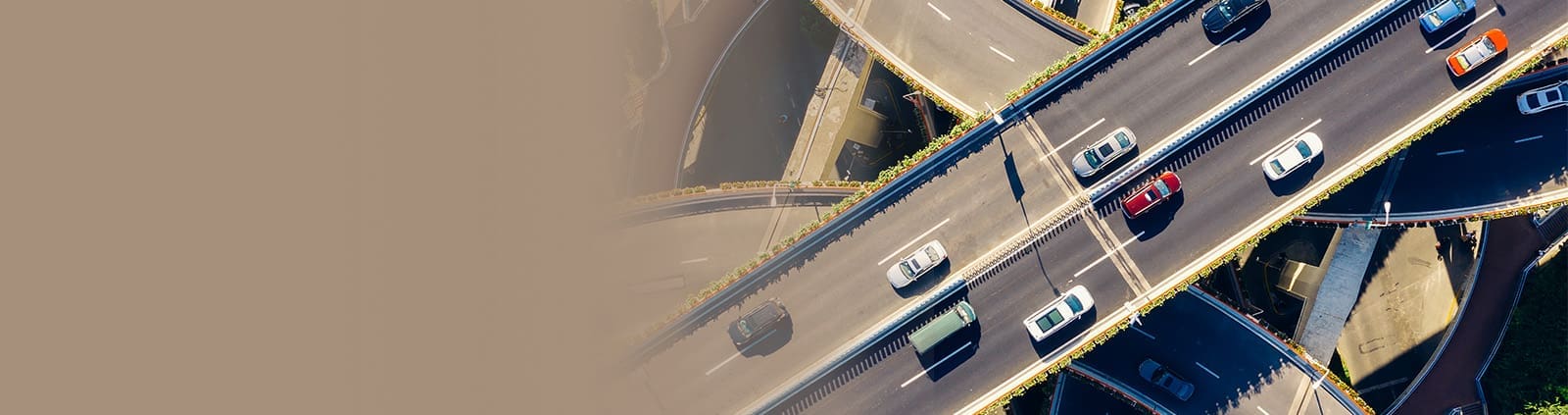 Red, White, Black, Blue Cars Driving in Opposite Directions on Motorway